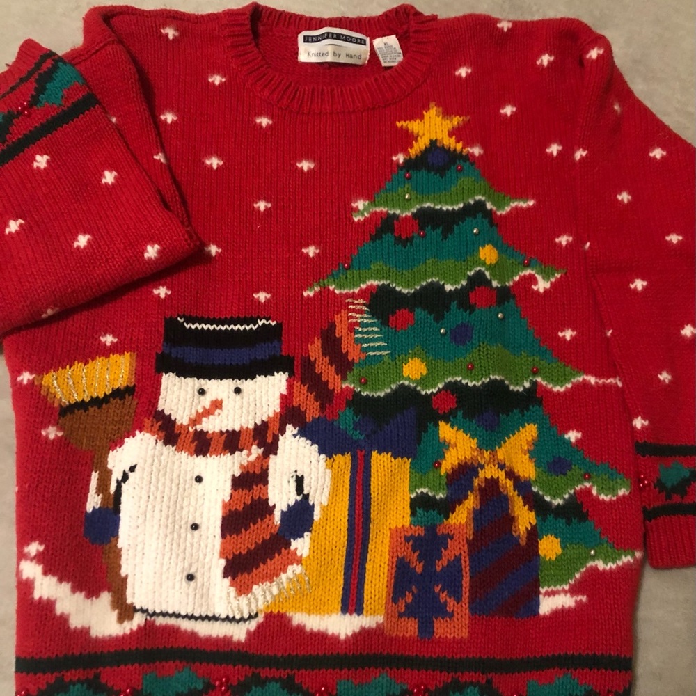 Jennifer Moore-Hand Knit Holiday🎄sweater
